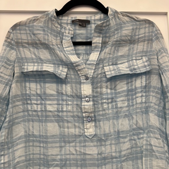 🔥 2 for 20$ / Vince Plaid Blouse - Picture 4 of 17